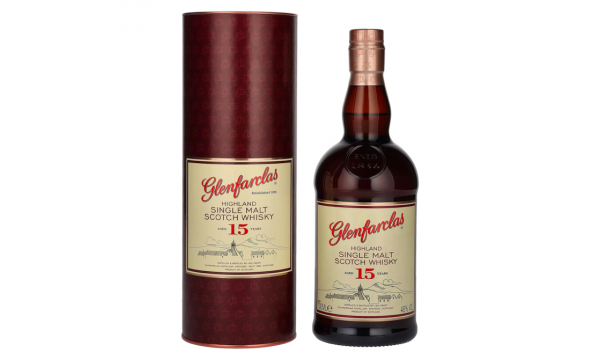 Glenfarclas 15 Years Old Highland Single Malt Scotch Whisky 46% Vol. 0,7l dovanų dėžutėje