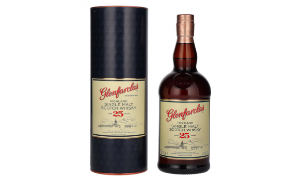 Glenfarclas 25 Years Old Highland Single Malt Scotch Whisky 43% Vol. 0,7l dovanų dėžutėje