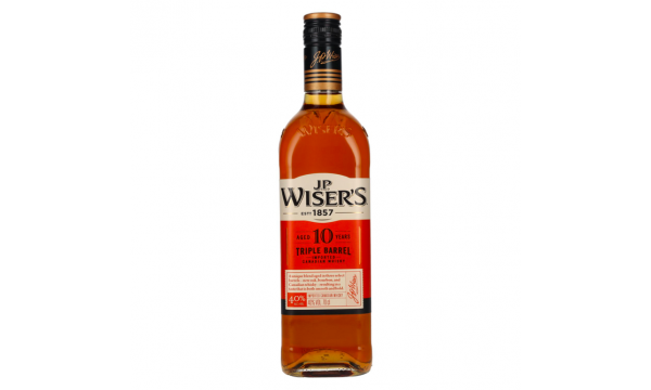 J.P. Wiser's 10 Years Old Triple Barrel Canadian Whisky 40% Vol. 0,7l