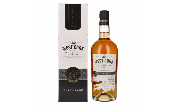 West Cork Char No. 5 Level Blended Irish Whiskey BLACK CASK Finish 40% Vol. 0,7l dovanų dėžutėje