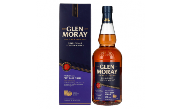 Glen Moray Elgin Classic Port Cask Finish Small Batch Release 40% Vol. 0,7l dovanų dėžutėje