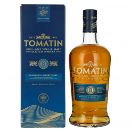 Tomatin 8 Years Old BOURBON & SHERRY CASKS 40% Vol. 1l dovanų dėžutėje