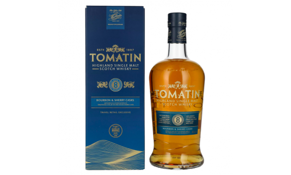 Tomatin 8 Years Old BOURBON & SHERRY CASKS 40% Vol. 1l dovanų dėžutėje