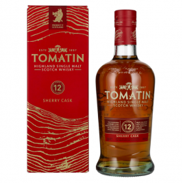 Tomatin 12 Years Old SHERRY CASK 40% Vol. 0,7l dovanų dėžutėje