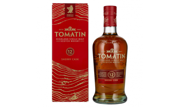 Tomatin 12 Years Old SHERRY CASK 40% Vol. 0,7l dovanų dėžutėje