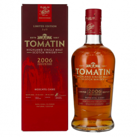 Tomatin 15 Years Old Portuguese Collection MOSCATEL CASKS 2006 46% Vol. 0,7l dovanų dėžutėje