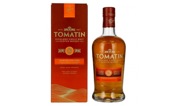 Tomatin 16 Years Old MOSCATEL WINE CASKS 46% Vol. 0,7l dovanų dėžutėje