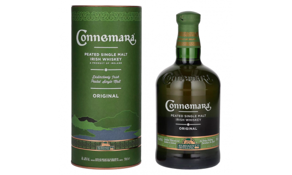 Connemara ORIGINAL Peated Single Malt Irish Whiskey 40% Vol. 0,7l dovanų dėžutėje