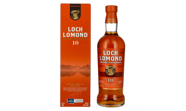 Loch Lomond 10 Years Old Single Malt Apple Vanilla and Oak Whisky 40% Vol. 0,7l dovanų dėžutėje