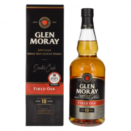 Glen Moray 10 Years Old Fired Oak Single Malt Scotch Whisky 40% Vol. 0,7l dovanų dėžuteje