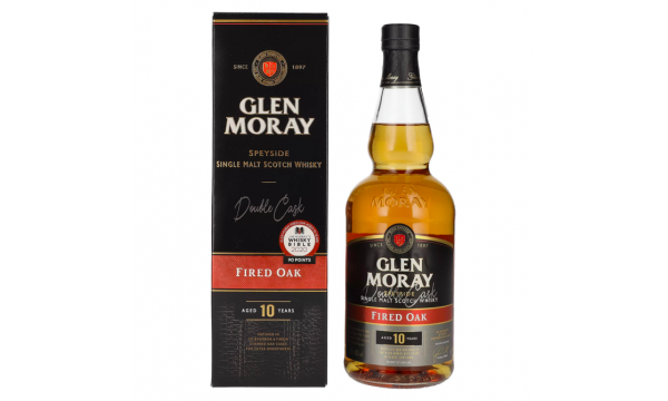 Glen Moray 10 Years Old Fired Oak Single Malt Scotch Whisky 40% Vol. 0,7l dovanų dėžuteje