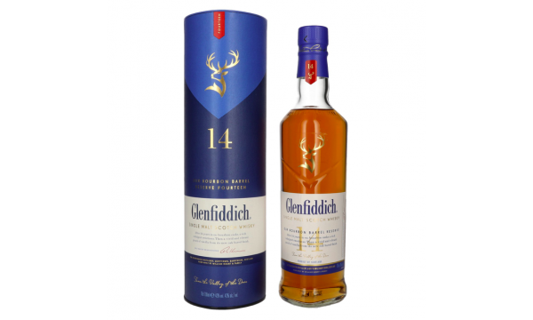 Glenfiddich 14 Years Old OUR BOURBON BARREL RESERVE 43% Vol. 0,7l dovanų dėžutėje