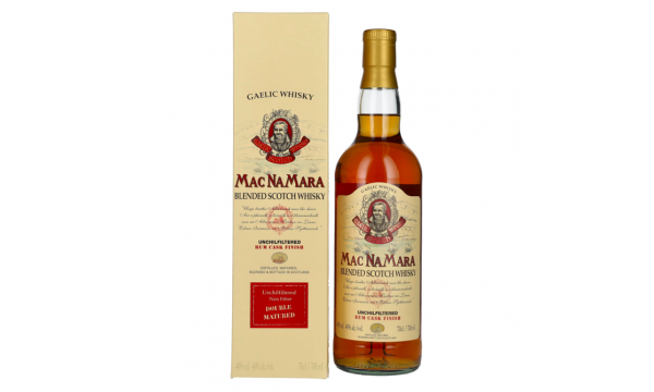 Gaelic Whisky MACNAMARA Rum Cask Finish Blended Scotch Whisky 40% Vol. 0,7l dovanų dėžutėje