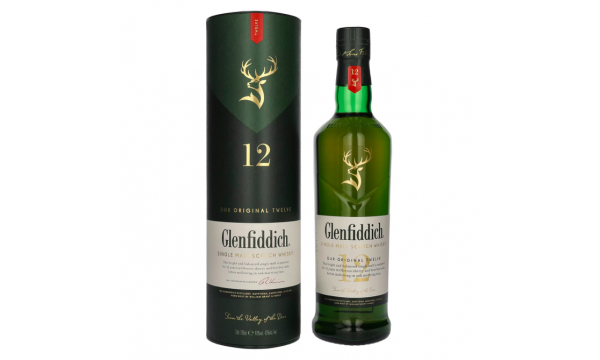 Glenfiddich 12 Years Old Single Malt Scotch Whisky 40% Vol. 0,7l dovanų dėžutėje