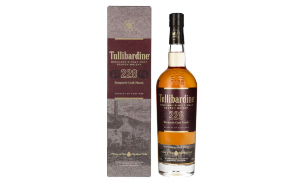 Tullibardine 228 Burgundy Finish Highland Single Malt Scotch Whisky 43% Vol. 0,7l dovanų dėžutėje