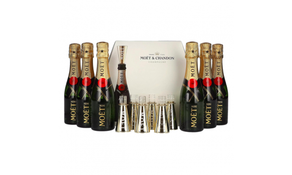 Moët & Chandon Champagne AT HOME PACK 12% Vol. 6x0.2l dovanų dėžutėje