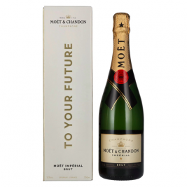 Moët & Chandon Champagne IMPÉRIAL Brut Milestones 12% Vol. 0,75l su palinkėjimais ant dėžutės