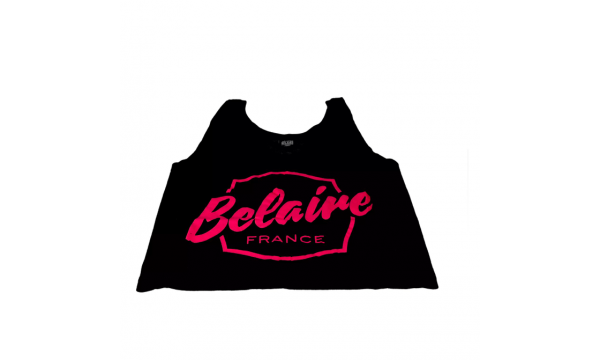 Marškinėliai Luc Belaire Crop Tank Top Schwarz-Pink