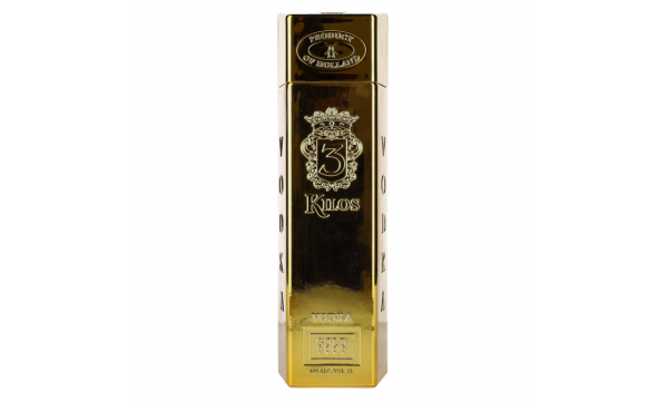 3 Kilos Vodka Gold 999.9 40% Vol. 1l