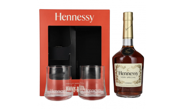 Hennessy Very Special Cognac 40% Vol. 0,7 l dovanų dėžutėje su 2 stiklais Hennessy Very Special Cognac 40% Vol. 0,7 l dovanų dėžutėje su 2 stiklais