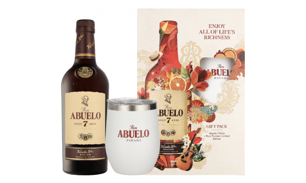 Abuelo 7 Years 40% Vol. 0.7L dovanų dėžutėje su puodeliu Abuelo 7 Years 40% Vol. 0.7L dovanų dėžutėje su puodeliu