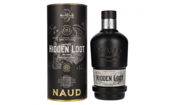 Naud HIDDEN LOOT Amber Spiced Rum 40% Vol. 0,7l dovanų dėžutėje