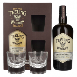 Teeling Whiskey SMALL BATCH Irish Whiskey Rum Cask 46% Vol. 0,7l dovanų dėžutėje su 2 taurėmis