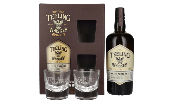 Teeling Whiskey SMALL BATCH Irish Whiskey Rum Cask 46% Vol. 0,7l dovanų dėžutėje su 2 taurėmis