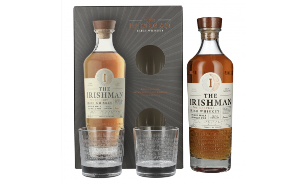 The Irishman THE HARVEST Single Malt Irish Whiskey 40% Vol. 0,7l dovanų dėžutėje su 2 taurėmis