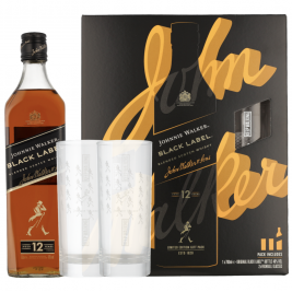 Johnnie Walker Black Label Limited Edition + 2 taurės dovanų dėžutėje