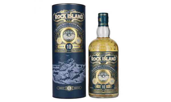 Douglas Laing ROCK ISLAND 10 Years Old Blended Malt 46% Vol. 0,7l dovanų dėžutėje