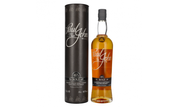 Paul John BOLD Peated Indian Single Malt Whisky 46% Vol. 0,7l dovanų dėžutėje