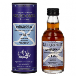 Edradour CALEDONIA 12 Years Old Highland Single Malt Scotch Whisky 46% Vol. 0,05l dovanų dėžutėje