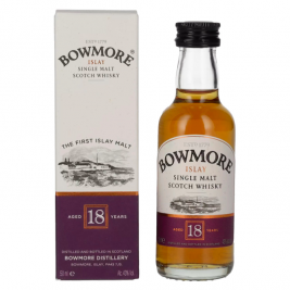 Bowmore 18 Years Old Islay Single Malt 43% Vol. 0,05l dovanų dėžutėje