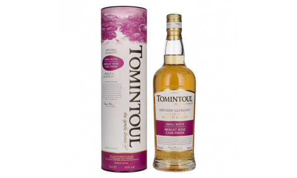 Tomintoul Small Batch Merlot Wine Cask Finish 40% Vol. 0,7l dovanų dėžutėje