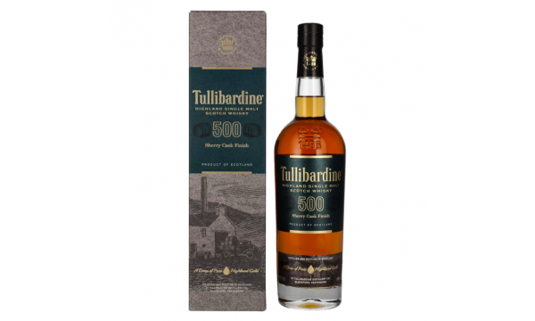 Tullibardine 500 Sherry Finish Highland Single Malt Scotch Whisky 43% Vol. 0,7l dovanų dėžutėje