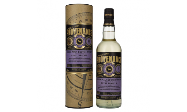 Douglas Laing PROVENANCE Royal Brackla 8 Years Old Single Cask Malt 2013 46% Vol. 0,7l dovanų dėžutėje