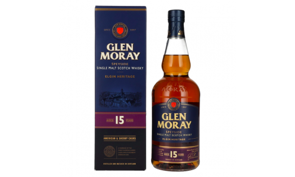 Glen Moray 15 Years Old Elgin Heritage 40% Vol. 0,7l dovanų dėžutėje