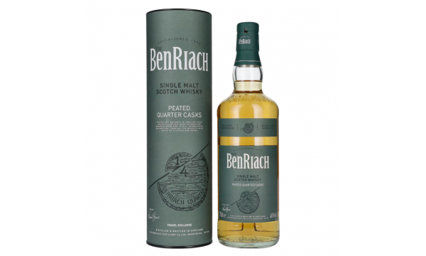 The BenRiach PEATED QUARTER CASKS Single Malt Scotch Whisky 46% Vol. 0,7l dovanų dėžutėje