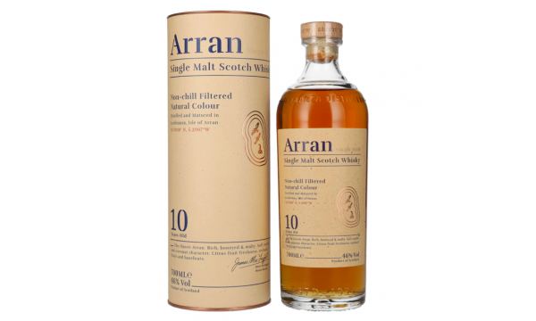 Arran 10 Years Old Single Malt Scotch Whisky 46% Vol. 0,7l dovanų dėžutėje