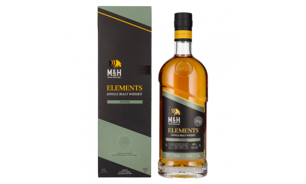 M&H ELEMENTS Peated Single Malt Whisky 46% Vol. 0,7l dovanų dėžutėje