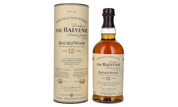 The Balvenie 12 Years Old Double Wood 40% Vol. 0,7l dovanų dėžutėje