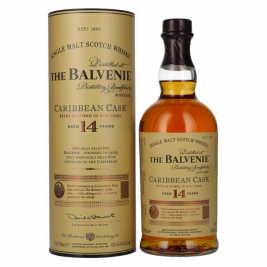 The Balvenie 14 Years Old Caribbean Cask Finish 43% Vol. 0,7l dovanų dėžutėje