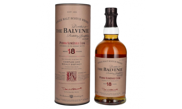 The Balvenie 18 Years Old Pedro Ximénez Cask 48,7% Vol. 0,7l dovanų dėžutėje