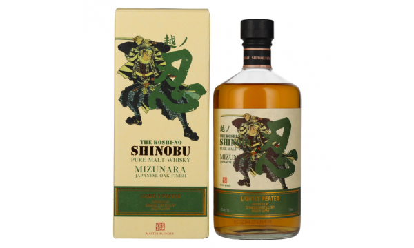 The Koshi-No Shinobu Pure Malt Whisky Lightly Peated Mizunara Oak Finish 43% Vol. 0,7l dovanų dėžutėje