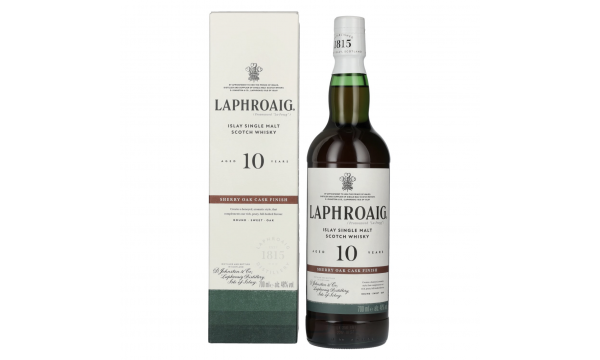 Laphroaig 10 Years Old Sherry Oak Cask Finish 48% Vol. 0,7l dovanų dėžutėje