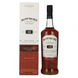 Bowmore 10 Years Old DARK & INTENSE Travel Exclusive 40% Vol. 1l dovanų dėžutėje