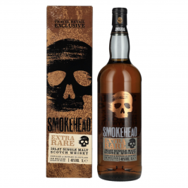 Smokehead EXTRA RARE Islay Single Malt Scotch Whisky Gold Design 40% Vol. 1l dovanų dėžutėje