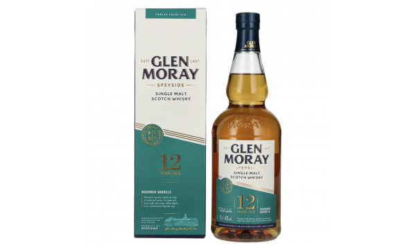 Glen Moray 12 Years Old Bourbon Barrels 40% Vol. 0,7l dovanų dėžutėje
