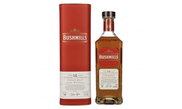 Bushmills 14 Years Old Single Malt Irish Whiskey MALAGA CASK Finish 40% Vol. 0,7l dovanų dėžutėje